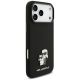 4. Karl Lagerfeld Silicone Karl&Choupette Metal Pin Hülle für iPhone 18 Pro Max / 17 Pro Max – Schwarz