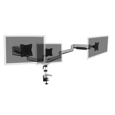 2. Dreifacher Schreibtischarm (Klemme) 3xLCD max. 27" max. 6kg Neigung und Schwenkung 360° (PIVOT)