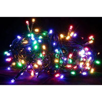 16. Weihnachtsbaumbeleuchtung, 120 LED-Lichterkette, mehrfarbig
