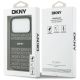 8. DKNY iPhone 17 Pro Hülle mit sich wiederholendem Texturmuster und Ton-in-Ton-Streifen – Schwarz