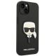 4. Karl Lagerfeld Saffiano Karl's Head Patch Hülle für iPhone 13 / 14 / 15 - Schwarz