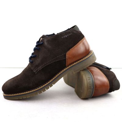4. Bugatti Herren-Ankle-Boots aus schokoladenbraunem Wildleder, Modell 331-8373H-1400