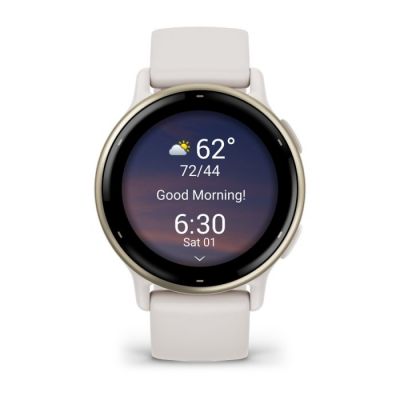 4. Garmin Vivoactive 5 42 mm Cremegold-Uhr