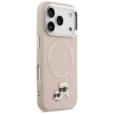 4. Karl Lagerfeld Karl & Choupette Pins MagSafe Hülle für iPhone 17 Pro - Pink