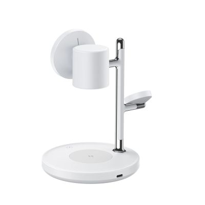 6. Joyroom JR-W23 Qi2 4-in-1 Tischladegerät mit integriertem induktivem Nachtlicht – Weiß