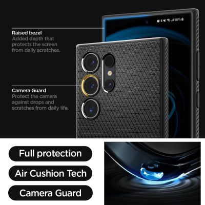 8. Spigen Liquid Air Hülle für Samsung Galaxy S24 Ultra – mattschwarz