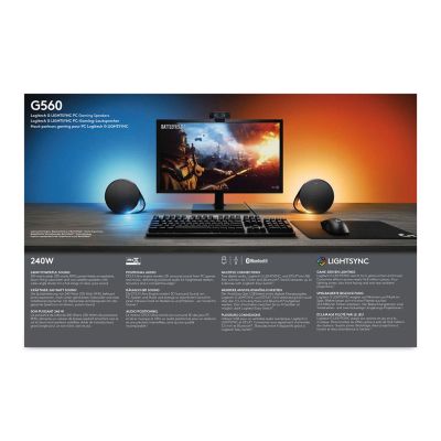 25. Logitech G G560 Lautsprecherset 120W PC/Laptop Schwarz 2.1 Kanäle 30W Bluetooth