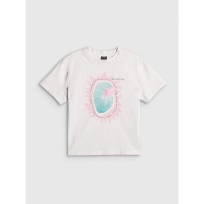 5. Damen-T-Shirt mit Aufdruck 4F 4FRSS26TTSHF4536-10S