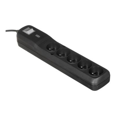 4. Lestar LV530W 2,5 m Steckdosenleiste (5 x UTE; 10 A; 2,5 m; schwarz)