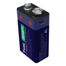 TRUST 9V-Batterie, aufladbar über USB-C
