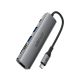 Acefast J18 USB-Hub USB-C 6-in-1 HDMI 4K 60Hz PD90W Dockingstation – Grau