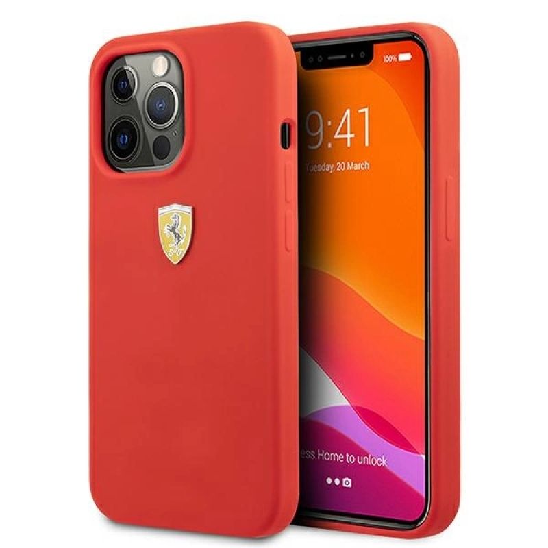 Ferrari FESIHCP13XRE iPhone 13 Pro Max 6.7" rot/rot Hardcase Silikon