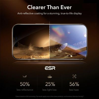 6. ESR UltraFit Armorite Pro Panzerglas für iPhone 17 Pro - Klar