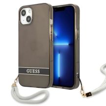 Guess GUHCP13SHTSGSK iPhone 13 mini 5.4" schwarz/schwarzes Hardcase Translucent Stap