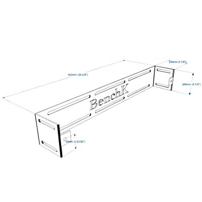 5. Schwarze Montagehalterungen für BENCHK WHB SB Sprossenwände