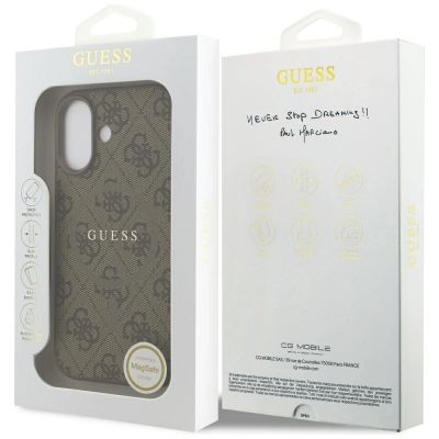 8. Guess 4G Ring Classic Logo MagSafe Hülle für iPhone 17 - Braun