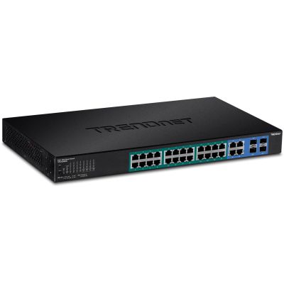4. TRENDnet 28-Port Managed Gbit PoE+ 370W WebSmart 19" Switch