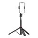 8. Selfie Stick WC1Y2S Teleskopstativ 1,3 m aus Aluminiumlegierung mit Telefonhalter – Schwarz