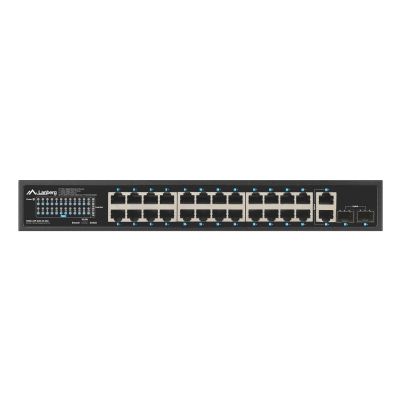 5. LANBERG Switch PoE Rack 19" 24x 1GB PoE+/2x GB/2x SFP 360W RSGE-24P-2GE-2S-360