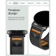7. Spigen Athlex Air Armband für Google Pixel Watch 41 mm – Schwarz-Orange