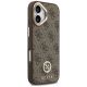 4. Guess 4G Strass Logo & Big Strap Metal Buttons MagSafe Case für iPhone 17 - Braun