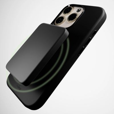 9. Puro Icon Mag Pro MagSafe Silikonhülle für iPhone 16 Pro – Schwarz