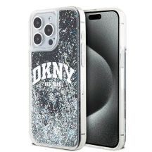 DKNY Liquid Glitter Big Logo Hülle für iPhone 15 Pro Max – Schwarz