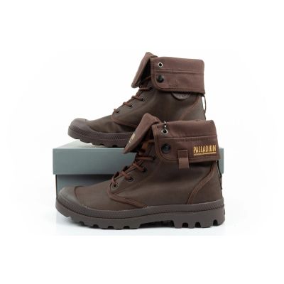 10. Palladium Herren-Sneaker, Baggy-Design, beschichtet, hoher Schaft, modisches Dunkelbraun