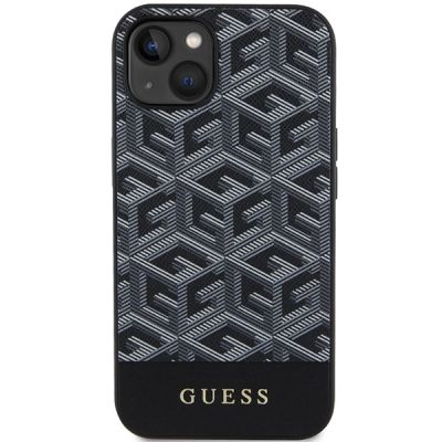 3. Guess GCube Stripes MagSafe Hülle für iPhone 15 / 14 / 13 – Schwarz
