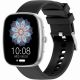 5. GRAVITY GT18-5 Damen-Smartwatch, schwarzes Silikonarmband + graues Armband