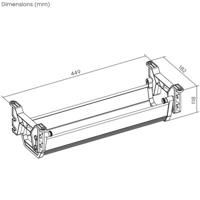 2. MACLEAN Kabelorganizer/Verlängerungskabel für unter den Schreibtisch, max. 5 kg, weiß, MC-106 W