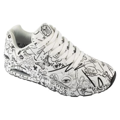 Skechers Uno - Process Sketch 183501-WBK Weiß 39,5
