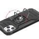 5. Wozinsky Ring Armor robuste Hybrid-Hülle + Magnethalterung für iPhone 13 Pro Max silber
