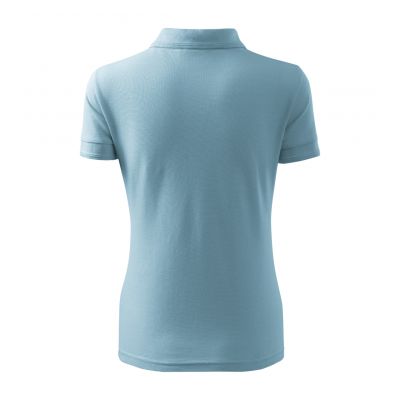 6. Damen-Poloshirt mit Piqué-Poloshirt (Blau)