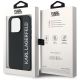 8. Karl Lagerfeld Saffiano Rhinestones & Charm Hülle für iPhone 15 Pro – Schwarz