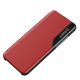 2. Eco Leather View Case Elegantes Flip Cover mit Standfunktion Poco M4 Pro 5G Rot