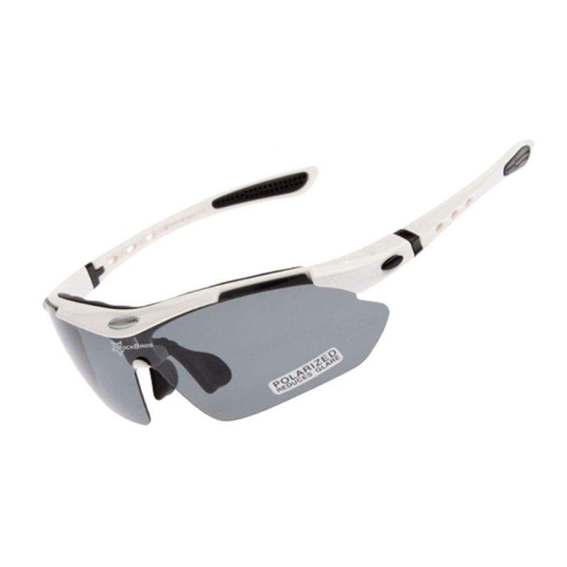 2. Rockbros polarisierte Sonnenbrille, 5 Gläser, weiß