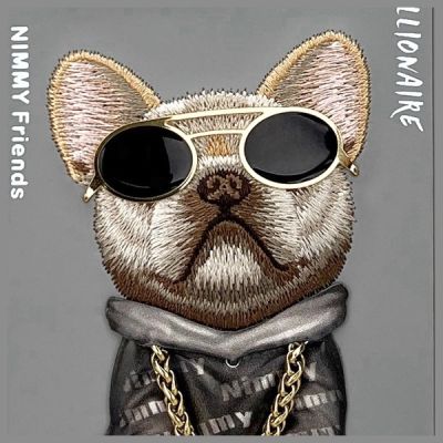 7. Nimmy Glasses Cool Dog Case für iPhone 16 Pro Max - Grau