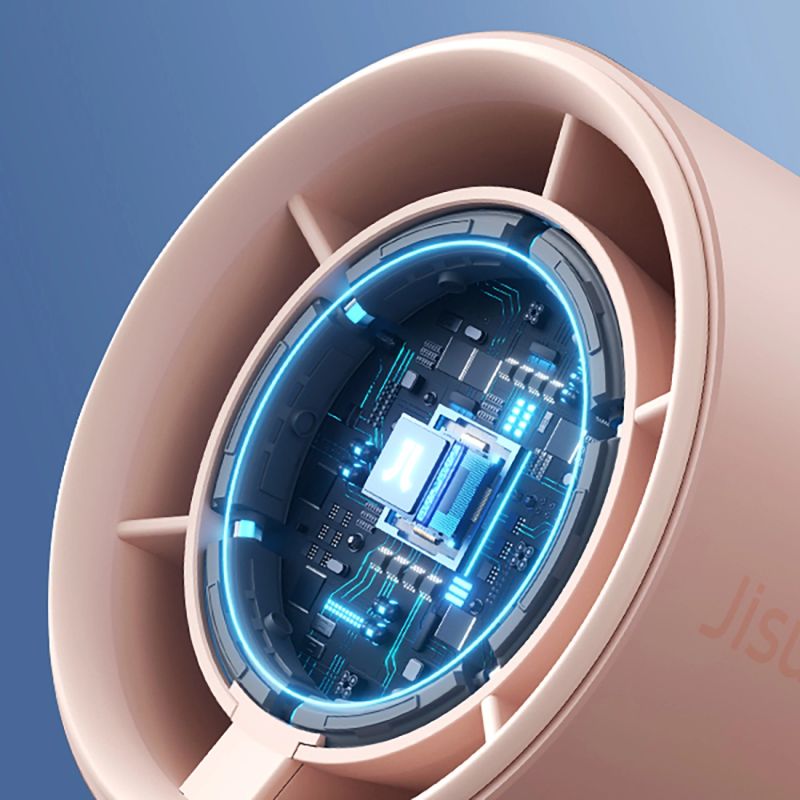 6. Jisulife Handventilator Pro1 3600 mAh FA53 (ABS) Mini-Gebläse, tragbarer USB-Ventilator – Rosa