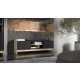 5. PORTO 2D TV-Schrank 150x38x50 Eiche/Schwarz