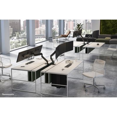 18. Neomounts NM-D775DX3BLACK Monitorhalterung/Ständer 68,6 cm (27") Schreibtisch Schwarz