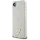 2. Guess Grained Hot Stamp Peony Triangle Logo MagSafe Hülle für iPhone 16e - Beige