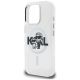 6. Karl Lagerfeld IML Glitter Karl & Choupette Sketch Logo MagSafe Hülle für iPhone 16 Pro - Transparent