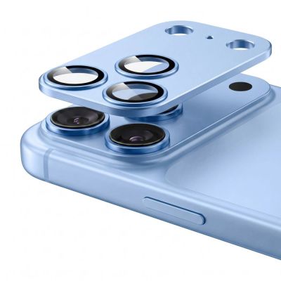 4. Tech-Protect Camfull Fit+ Hartglas für die Kamerainsel des iPhone 18 Pro Max – Hellblau
