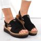 14. Bequeme Rieker W RKR677 schwarze Sandalen