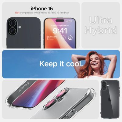 9. Spigen Ultra Hybrid für iPhone 16 – transparent
