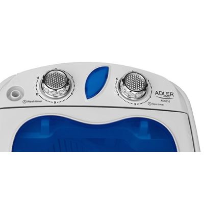 18. Adler AD 8051 Reisewaschmaschine (1000 U/min; 3 kg; 370 mm; blau)