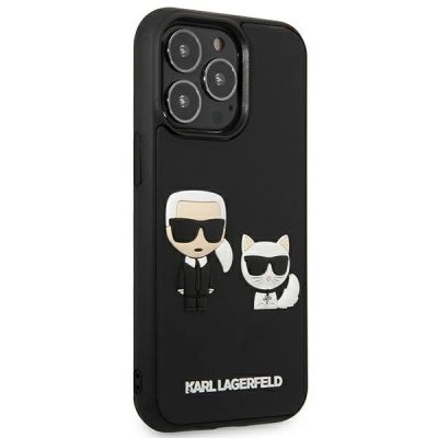 4. Karl Lagerfeld KLHCP13L3DRKCK iPhone 13 Pro / 13 6.1" schwarz/schwarz Hardcase Karl&Choupette Ikonik 3D