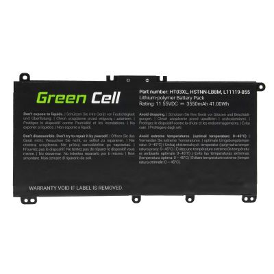 4. GREEN CELL AKKU HP163 HT03XL FÜR HP 240 G7, 245 G7, 250 G7, 255 G7, HP 14, 15, 17, HP PAVILION 14, 15, 3400 mAh, 11,4 V