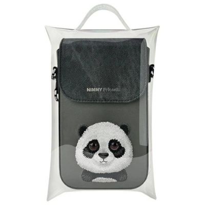 9. Nimmy Big Eyed Pet 2.0 Panda Handytasche - Schwarz